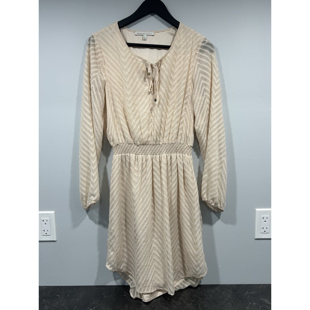 Women's Daniel Rainn Cream Color Textured Dress Size S